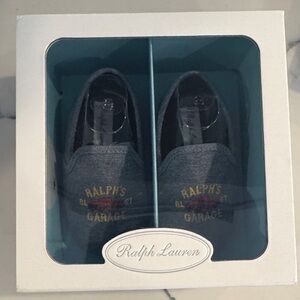 Ralph Lauren Denim Baby Shoes with Embroidery